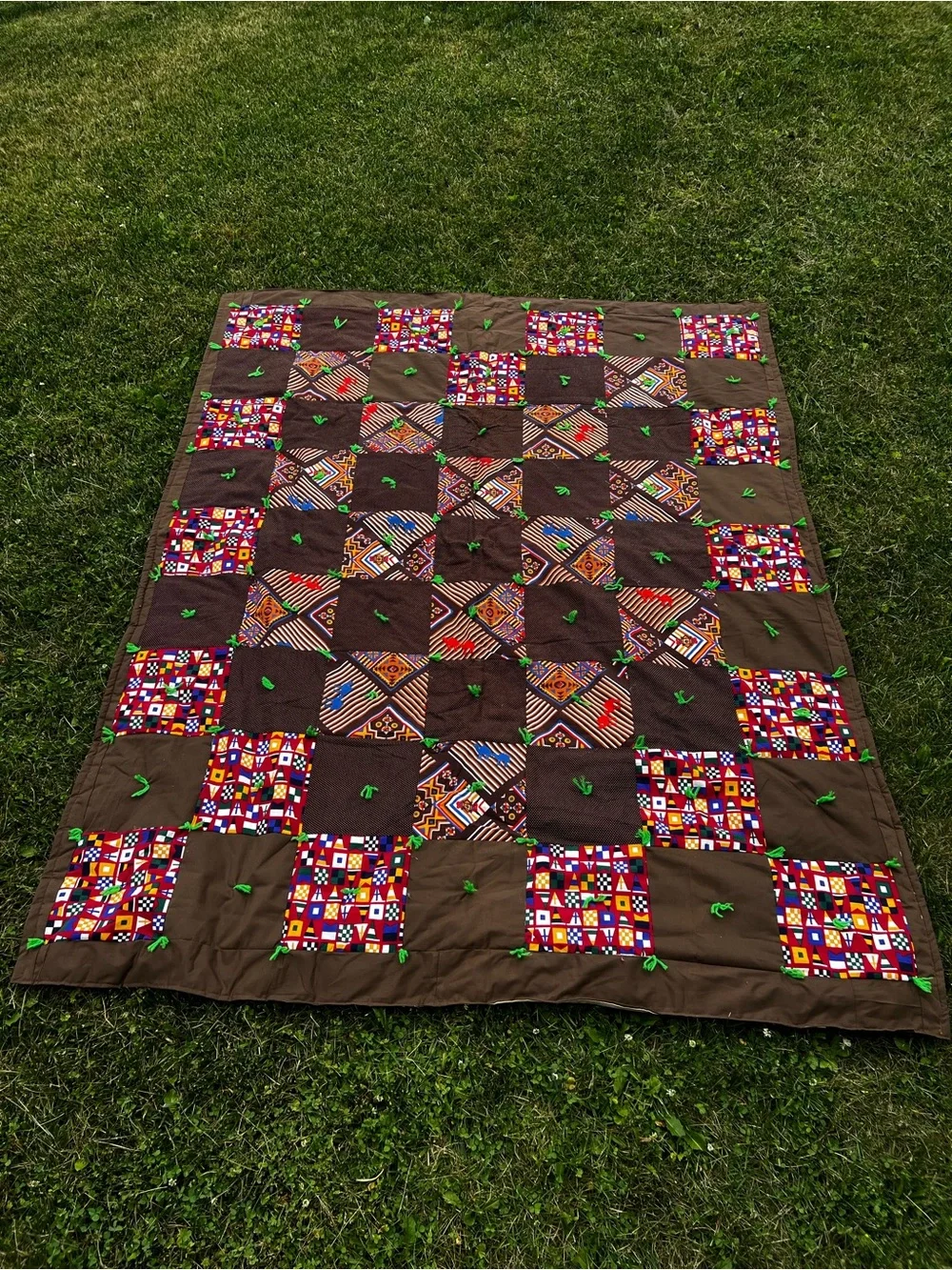 Vintage Handmade Quilted Blanket